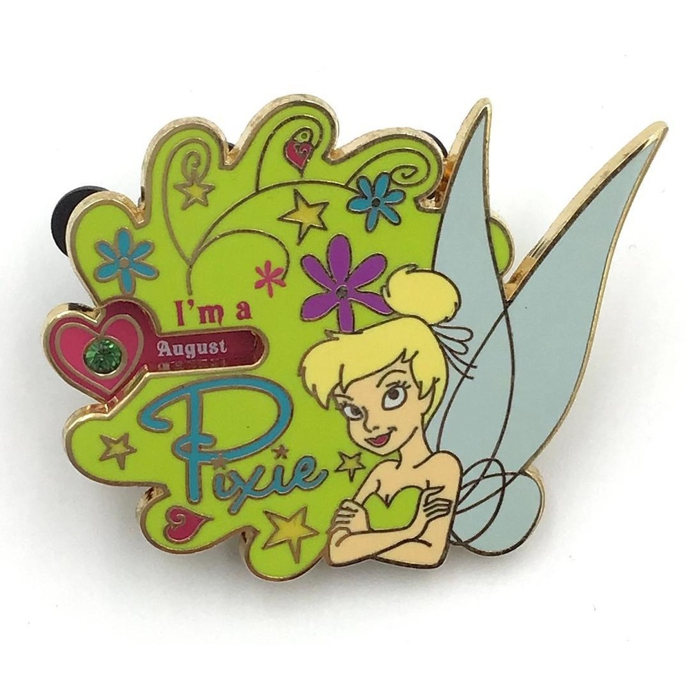 Disney Tinker Bell I'm a Pixie Spinner Birth Month Pin Peter Pan Enamel Vacation